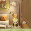 Banquinho Fofo de Panda para Trocar Sapatos em Casa Porta de Casa Sala de Estar Quarto Banquinho Baixo ao Lado do Sofá Chão Enfeites Pequeno Banquinho