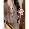 Tejido de Moda Divertido Empalmado Collar Ajustable Diseño de Nicho para Mujer Cadena de Suéter Personalizada Accesorios de Enrollado Multicapa