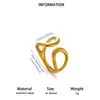 Anel de Dedo em Aço Inoxidável Banhado a Ouro 18K com Design Minimalista Transfronteiriço Europeu e Americano Estilo Ins Linhas Irregulares Joias Femininas Mais Vendidas