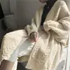 Outono e Inverno Novas Peças de Exterior Cardigan de Tricô Moda Retrô Simples Grosso Solto Torcido Jaqueta Suéter Longa Feminina Cor Damasco