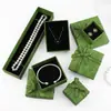 Joyero con lazo verde vintage, joyero con cubierta de cielo y tierra, caja para empaquetar joyas, caja para aretes, caja para collares, caja para regalo