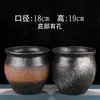Maceta Artesanal de Cerámica Gruesa de Corte Alto para Suculentas, Tocón Viejo, Maceta para Suculentas Moradas, Maceta de Cerámica de Arena Morada con Muesca, Colgante de Jade Cerámico