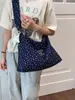Bolsa de lona floral, bolsa de ombro casual estilo coreano para mulheres, novo modelo 2026, bolsa tote de grande capacidade, bolsa de ombro casual