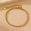 Bs002 Pulsera Apilable de Cadena de Acero Inoxidable Creativa de Venta Caliente Europea y Americana con Cuentas Redondas y Cadena Retorcida Joyería Metálica para Mujer