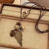 Nuevo Collar de Pluma de Bronce Antiguo Inspirado en el Zen de Estilo Chino para Mujer, Estilo Étnico Bohemio, Cadena Larga de Doble Capa para Suéter