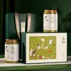 Caja de Regalo de Té Longjing de Nueve Compartimentos Caja Vacía de Alta Gama Personalizada Bolsa de Papel Kraft para Té Verde Caja de Empaque