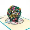 Nueva Corona de Navidad Creativa Tarjeta de Felicitación de Navidad Estéreo 3D Tarjeta Hecha a Mano Bendición Festiva Transfronteriza de Amazon