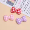 Plaid Pajarita Pequeña Dibujos Animados Lindos Hecho a Mano DIY Joyería Accesorios Pasador Paquete de Materiales Pegamento Crema Resina Pequeños Accesorios
