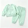 Conjunto de Lã Forrado Outono e Inverno para Meninas 2026 Novo Estilo Coreano Desenho Animado Laço Doce Conjunto de Duas Peças para Bebês Meninas