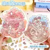 Libro Rojo Pequeño Explosiones Paisaje Pegatinas tamaño pequeño 3D Tridimensional Cabaña Lindo DIY Cuenta Manual Descompresión Microescala Pegatinas de Apilamiento