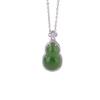 Yilu Plata S925 Plata Esterlina Jade Hetian Jaspe Retro Colgante Calabaza Fulu Nuevo Estilo Nacional Chinoiserie Colgante de Plata