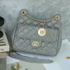 2025 Nova Bolsa Pequena de Fragrância Primeira Camada Couro Bovino Bolsa Hobo Tmall Elf Moda Mais Fácil de Combinar Passeio Transversal Bolsa Feminina