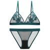 Lingerie Sexy de Renda Estilo Francês Transfronteiriça para Mulheres, Conjunto de Sutiã Push-Up Fino, Sutiã Redutor para Seios Grandes Tentador no Atacado