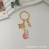 Llavero de Huevo de Pascua de Dibujos Animados Transfronterizo Lindo Conejo Aleación con Goteo de Aceite Colgante para Mochila Escolar Exquisito Regalo Adornos Colgantes