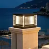Nueva luz solar para pilar para uso doméstico, luz de pilar de pared para entrada de jardín exterior, luz de patio exterior impermeable, súper brillante