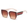 Gafas de Sol Vintage de Polígono con Montura Grande para Mujer Rayadas Color-Lucha Color-Lucha Gafas de Tiro Callejero Gafas de Sol de Moda de Alto Nivel