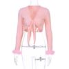 Serie Primavera Europea y Americana 2021 Camiseta de manga larga Dew cord para el cabello Entrega de una pieza de Amazon Venta al por mayor de comercio exterior Ropa de mujer