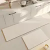 Estilo Wabi-sabi tapete de piso de tierra de diatomeas simple para el hogar anti-manchas restaurante absorbente de aceite antideslizante tira larga absorbente de agua cocina