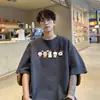 Camiseta Criativa Manga Curta Marca Trendy Gato da Sorte para Homens e Mulheres, Design Divertido de Garra de Nicho, Algodão Puro 200g, Corte Solto, Primavera e Verão