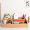 Caixa de Armazenamento Zakka Criativa de Madeira Xadrez para Mesa Diversos Cosméticos Papelaria Armazenamento Decorativo Jiugong Multi-Compartimentos