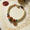 Pulsera estilo tibetano nepalí tejida a mano estilo étnico exótico vintage diseño de nicho pulsera nuevos accesorios estilo chino para mujer