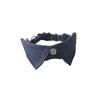 Suministros para Mascotas Aminger Collar para Gato Algodón Puro Denim Estilo Caballero Británico Collar de Traje a Cuadros Collar para Gatito