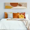 Pintura Decorativa Artística Micro-Estampada Wabi-Sabi Estética Minimalista Rojo-Marrón Abstracto Arte para Cabecera de Dormitorio Mural Arte de Pared Nórdico