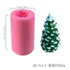 Molde para Hornear Árbol de Navidad Estéreo 3D Forma de Vela Decoración Pegamento Yeso Molde Aromaterapia Jabón de Baño Molde de Silicona