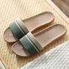 Pantufas de Linho 2025 Femininas Verão Casa Interior Barraca Pantufas de Casal Chão Silencioso Confortável Absorvente de Suor Pantufas Masculinas