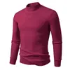 Novedad Transfronteriza Otoño e Invierno 2025 Suéter de Punto de Cuello Alto Medio para Hombre Suéter de Punto Jacquard Estilo Coreano de Moda Casual