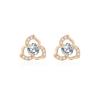 Pendientes de Plata de Ley 925 Huecos de Trébol para Mujer Simples Elegantes Estilo Japonés-Coreano Ins Personalizados de Gama Alta Pendientes de Flor de Molino de Viento