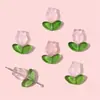 Pó de Gelatina Vidro Degradê Pétalas de Tulipa Fio de Mão Contas Material Pulseira Brincos Acessórios de Joia DIY Atacado