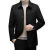 Abrigo de Lana Gruesa de Longitud Media con Solapa Casual para Hombre Otoño e Invierno Ropa para Hombre de Gama Alta de Mediana Edad Abrigo de Lana Moderno