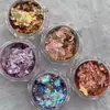 Nueva Manicura Versátil Aurora Nube de Hada Brocado Pie de Nieve Derretida Polvo Obo Ultradelgado Multicolor