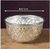 Tazón de lata para agua potable tailandesa vajilla importado de Tailandia estilo del Sudeste Asiático Dai plata Pao Ruda tazón tazón para postre de batido