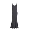 Ropa de Mujer al por Mayor Transfronteriza Estilo Europeo y Americano Multicolor Vestido con Tirantes Ropa de Verano para Mujer Cintura Adelgazante Elegante Falda Larga