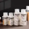 Caja de Almacenamiento de Granos Estilo Japonés Cubo de Frijoles Sellado de Plástico de Grado Alimenticio para Harina de Arroz Cocina Diseño Japonés
