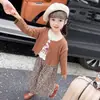 Conjunto de Otoño para Niñas, Nuevo Estilo Coreano, Ropa Linda y a la Moda, Pantalones de Pierna Ancha, Conjunto de Dos Piezas Holgado y Cómodo