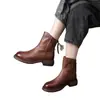 Nuevas Botas Martin Casuales Patchwork Otoño e Invierno 2026 Botas de Moda Resistentes al Desgaste Estilo Europeo y Americano Botas de Media Caña Modernas para Mujer Estilo Coreano