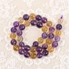 Joyería Shuiyunge, cuentas redondas de cristal natural, cristal blanco, pulsera de cristal de fresa, cuentas sueltas, accesorios de joyería DIY, cuentas al por mayor