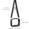 Bolsa Transparente para Shows da Amazon Novo em estoque Bolsa Quadrada com Zíper de PVC Atacado Bolsa Transparente de Couro Cruzada para Senhoras