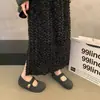 Sapatos Mary Jane de Lã Versáteis Retrô com Aumento de Altura Oculto, Estilo Birkenstock, Outono/Inverno, Bico Redondo, Solado Macio, 2026, Estilo Mori, Forrado com Lã, Sapatos de 4cm
