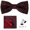 Terno Masculino de Três Peças com Punho de Gravata Borboleta, Quadrado para Bolso, Vestido, Negócios, Moda, Coreano, Casual, Terno de Três Peças
