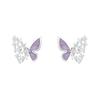 Pendientes de mariposa japoneses y coreanos 2023, nuevos y populares pendientes de esmaltado con diamantes de diseño de nicho de alta calidad, regalo de cumpleaños para mujer