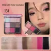 Muge Leen Paleta de Sombras de Ojos de Nueve Colores Mate Perlado Polvo Ahumado Rosa Color Melocotón Tierra Color Té con Leche Asequible Paleta de Sombras de Ojos Ins