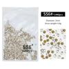 1440 Decorações de Diamante Branco com Fundo Pontiagudo para Unhas, Strass Céu Estrelado Tcheco, Strass de Vidro Transparente, Arte para Unhas com Flores Secas