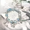 Sin Tabúes DIY Pulsera China de Flores Mariposas con Cuentas para Mujer con Buen Aspecto Pulsera Estilo Ins Regalo para Mejor Amiga Pulsera