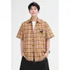 Camisa Retro 2025 para Hombre Verano Estilo Hong Kong Estudiante Holgada Diseño de Nicho Nueva e Interesante Camisa para Hombre