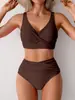 Bikini conservador nuevo europeo y americano para mujer 2026, traje de baño de exportación de Amazon, conjunto sexy de dos piezas