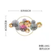 Novo estilo chinês sala de estar luz dourada luxo decoração de parede de ferro restaurante montado na parede criativo tridimensional decoração de parede de metal